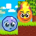 Fire Ball and Water Ball Parkour Love Balls